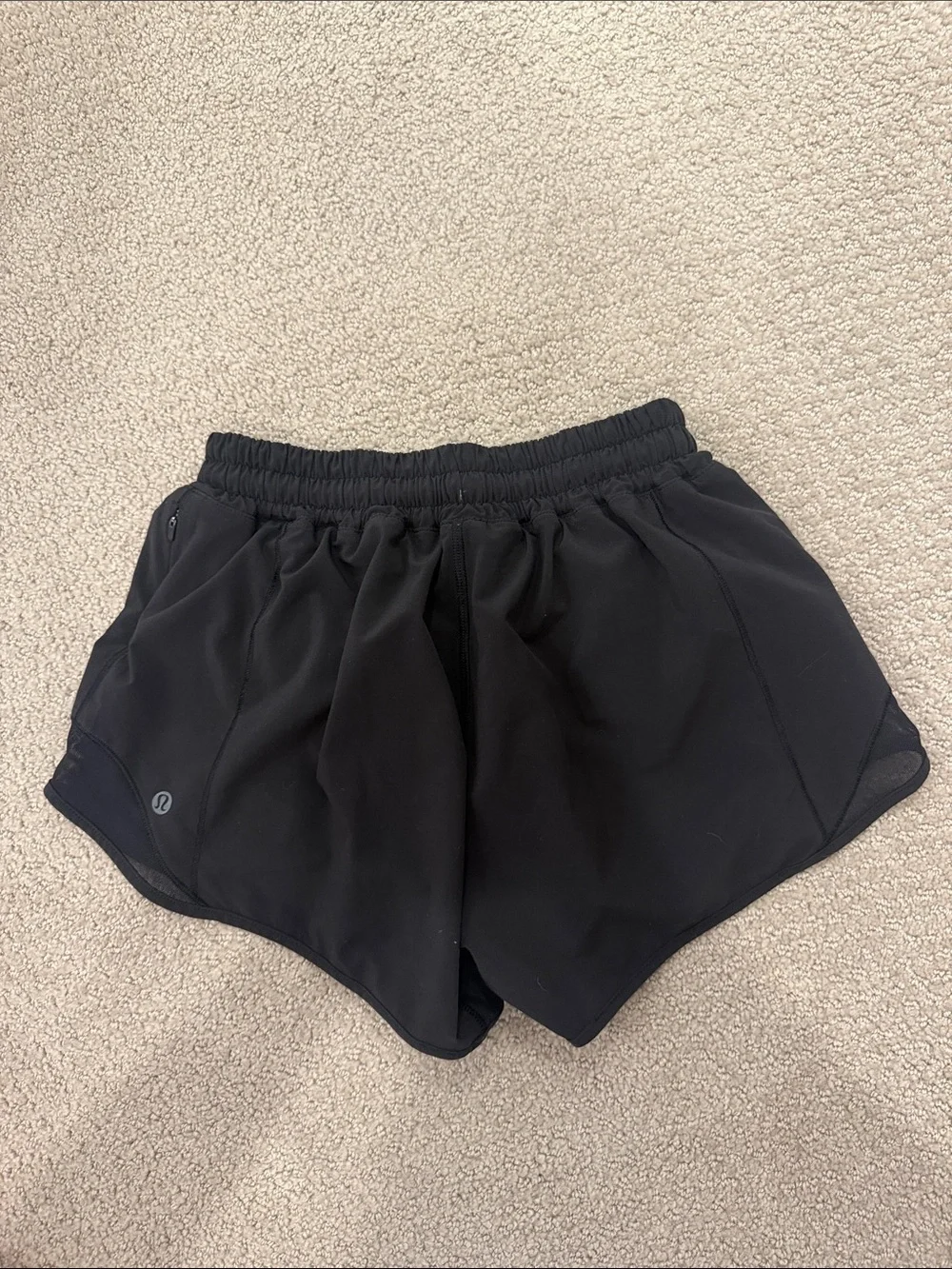 lululemon athletica Black Women's Athletic Shorts with Skirt Overlay